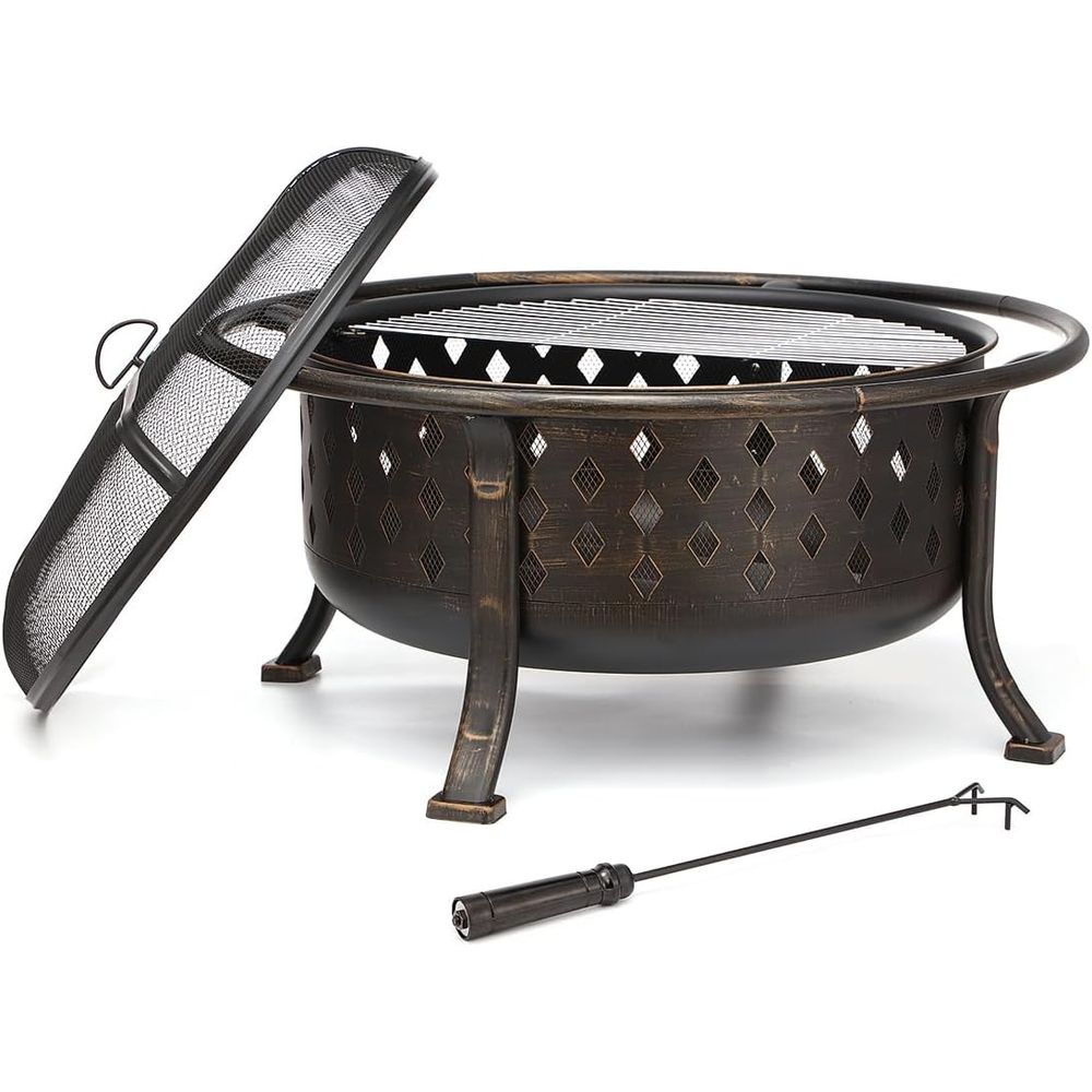 Fire Pit Bowl - Brasero de Leña para Exteriores de