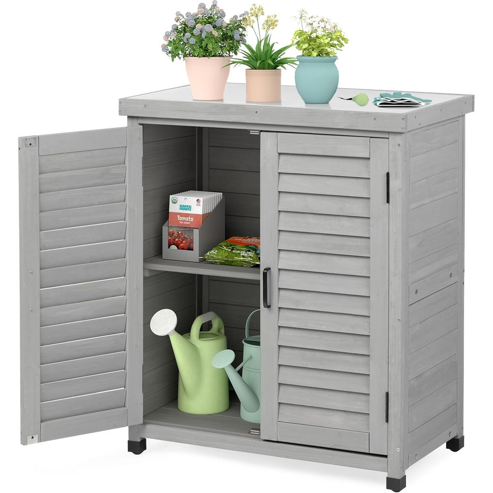 Outdoor Furniture Bench - Mueble de Jardín con Armario de