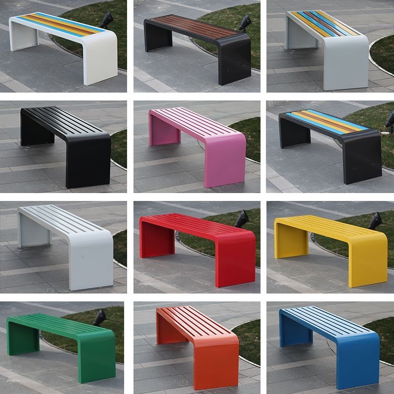 Outdoor Furniture Bench - Banco de metal de acero laminado