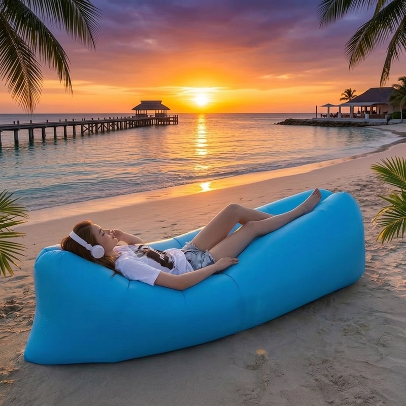 Outdoor Furniture European - Sofá Inflable Portátil, Inflado Rápido, Resistente