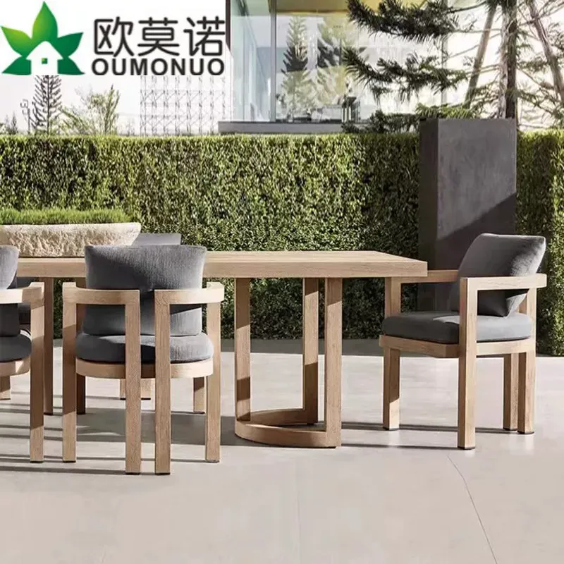 Outdoor Furniture Teak - Conjunto de Comedor Nórdico de Madera