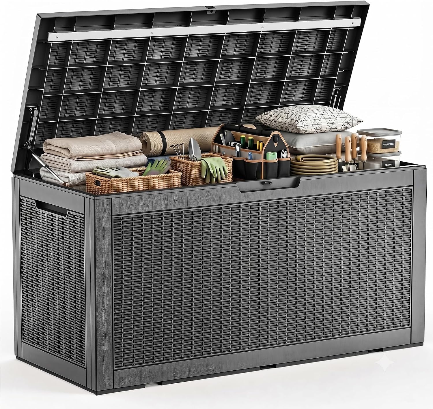 Outdoor Furniture Bench - Caja de Almacenamiento Grande para Exterior,