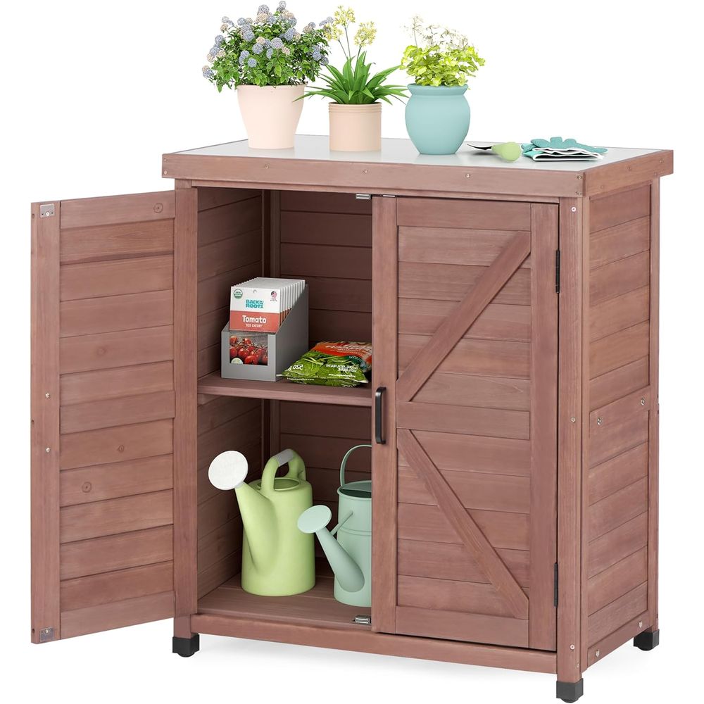 Outdoor Furniture Bench - Mueble de Almacenamiento Exterior y Mesa