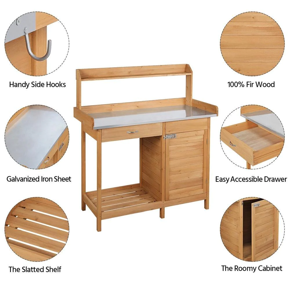 Mesa de trabajo de madera maci - Outdoor Furniture Bench reseña y precio