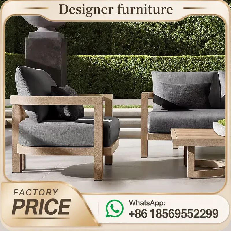 Conjunto de sofás de madera de - Outdoor Furniture Teak reseña y precio