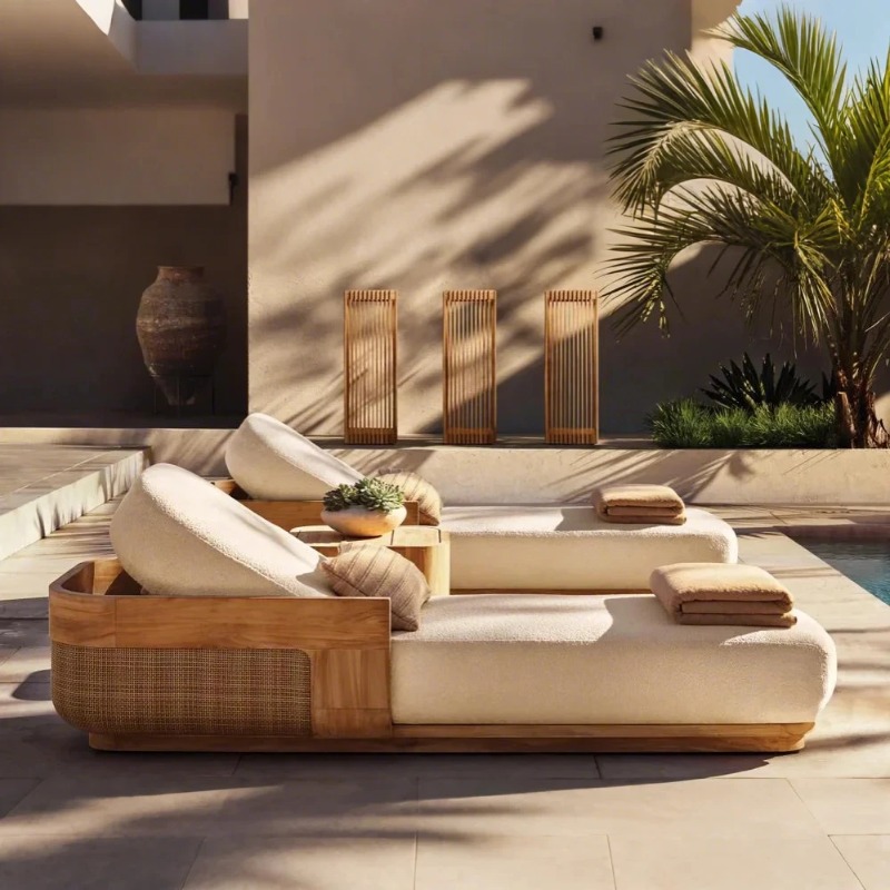Conjunto de Silla y Tumbona pa - Outdoor Furniture Teak reseña y precio