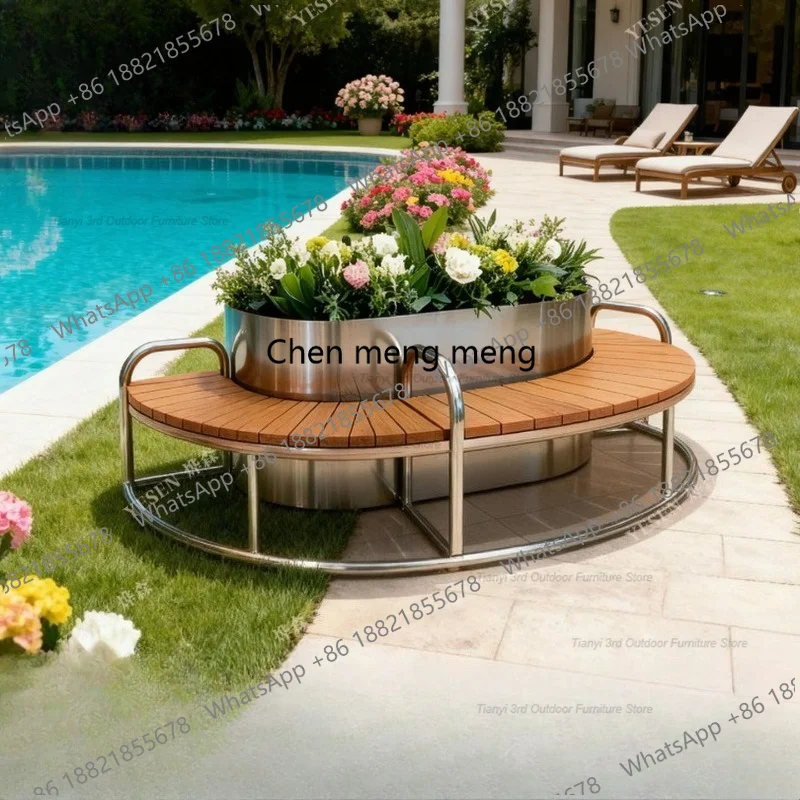 Jardinera de Acero Inoxidable  - Outdoor Furniture Bench reseña y precio
