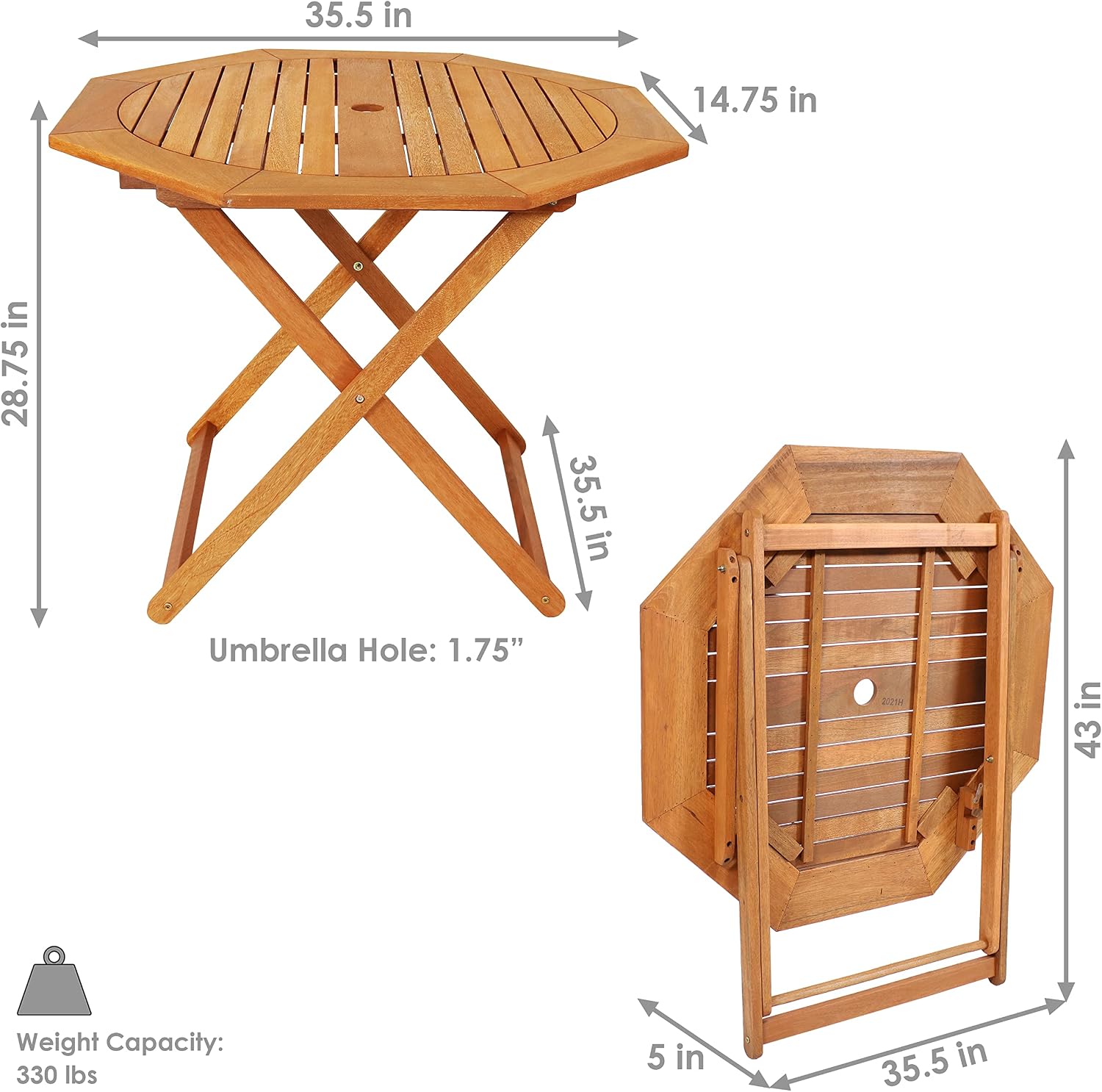 Mesa plegable para exteriores  - Outdoor Furniture Teak reseña y precio