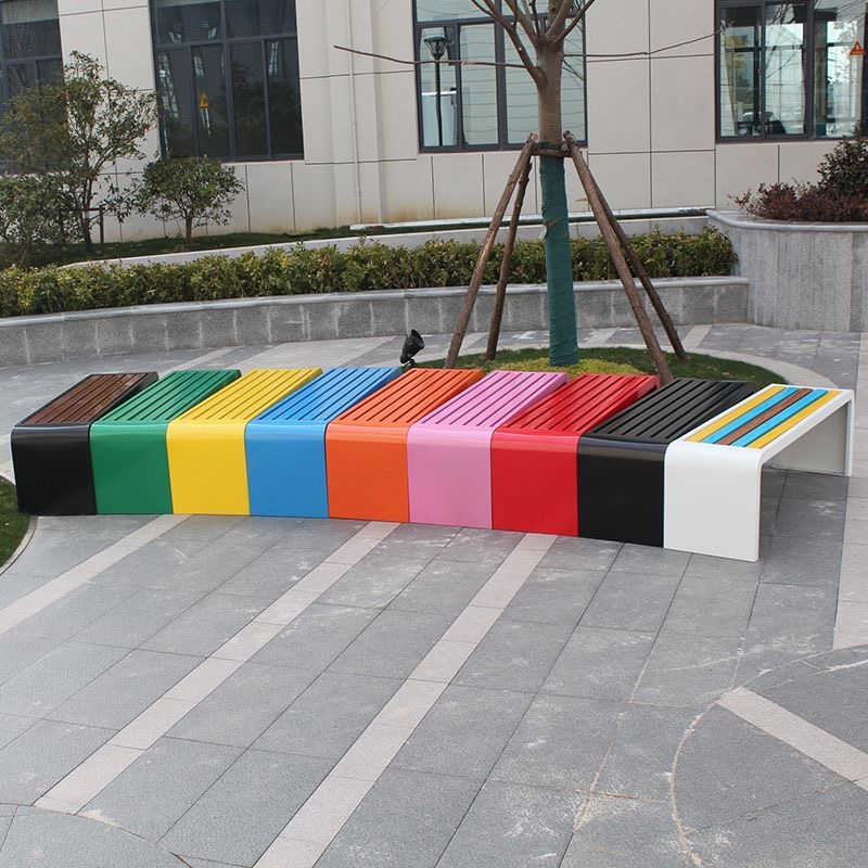 Banco de metal de acero lamina - Outdoor Furniture Bench reseña y precio