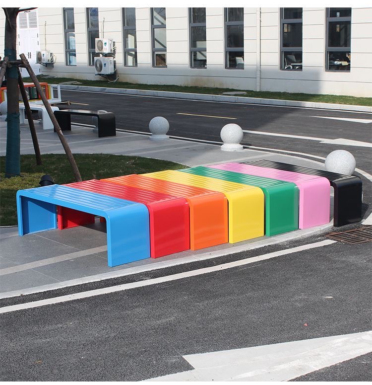 Banco de metal de acero lamina - Outdoor Furniture Bench reseña y precio
