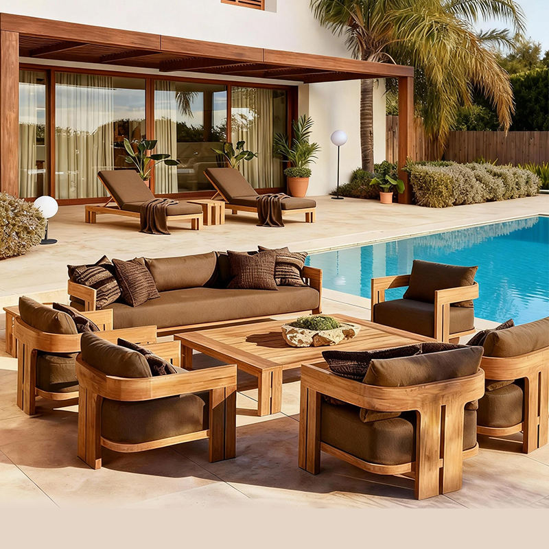 Conjunto de Sofás de Teca para - Outdoor Furniture Teak reseña y precio