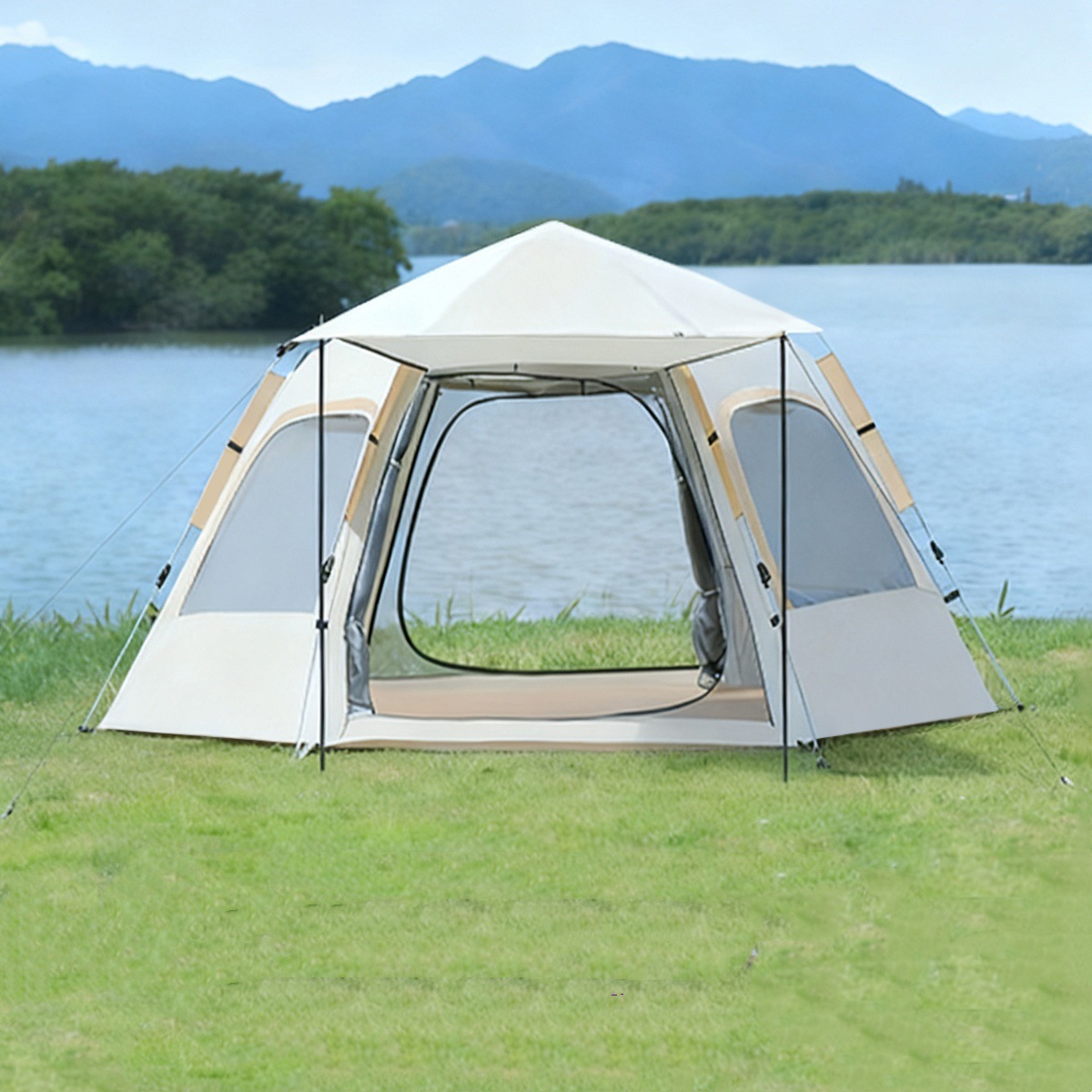 Carpa Hexagonal Premium de Una - Outdoor Furniture Cost reseña y precio