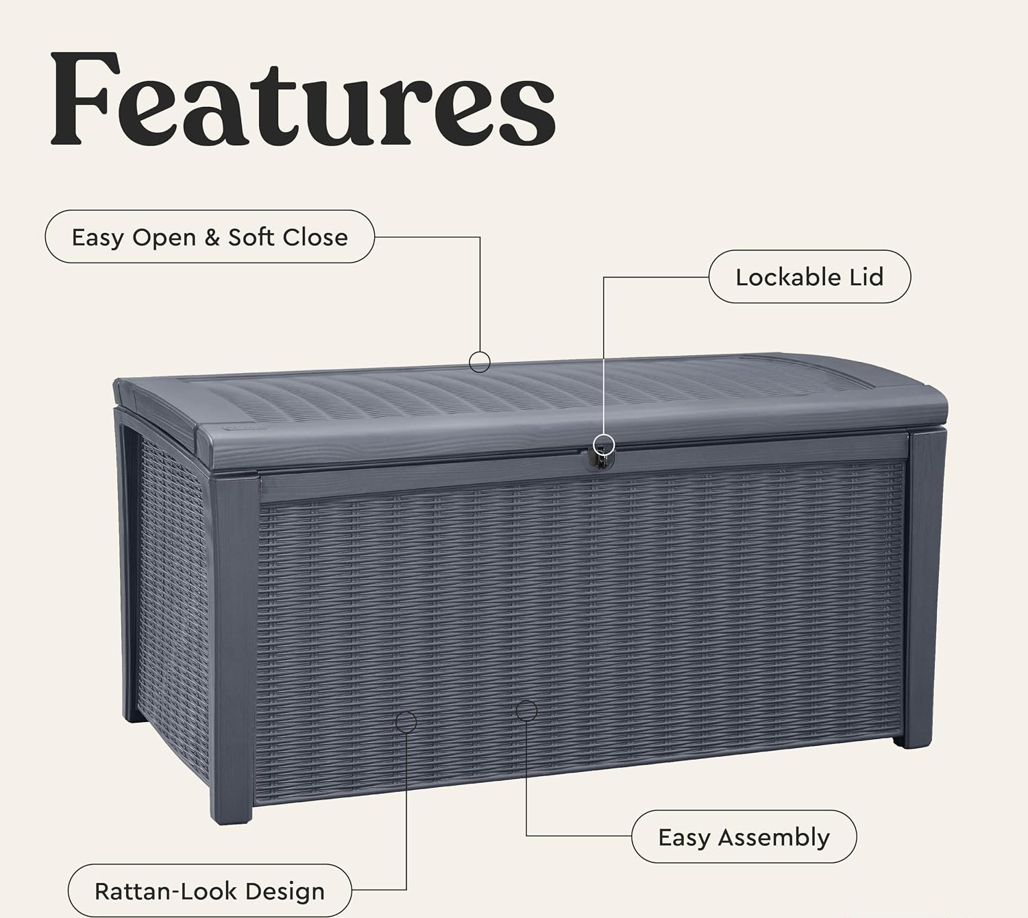 Caja de Almacenamiento Exterio - Outdoor Furniture Bench reseña y precio