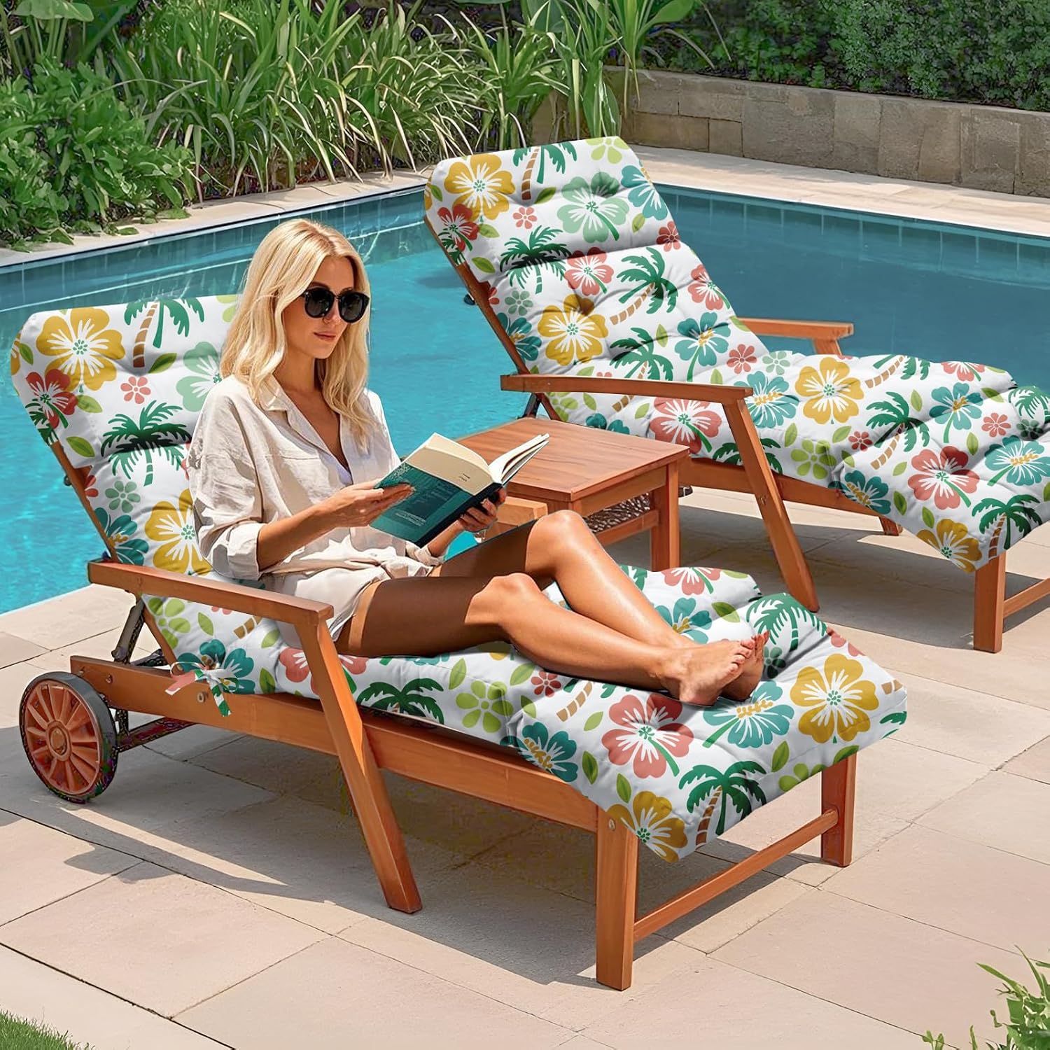 Juego de 2 cojines para tumbon - Outdoor Furniture Replacement Fabric reseña y precio