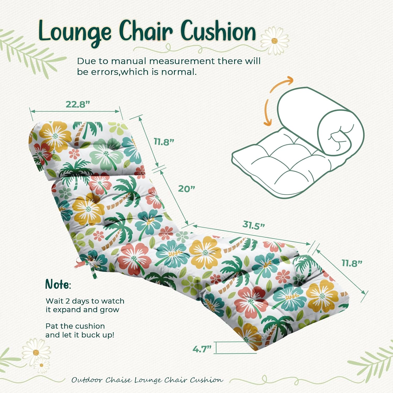 Juego de 2 cojines para tumbon - Outdoor Furniture Replacement Fabric reseña y precio