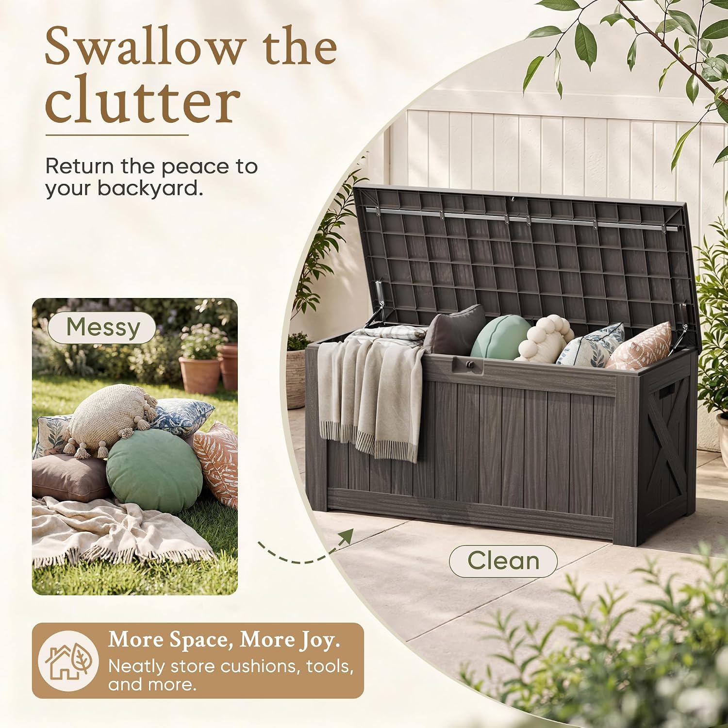 Caja de almacenamiento grande  - Outdoor Furniture Bench reseña y precio