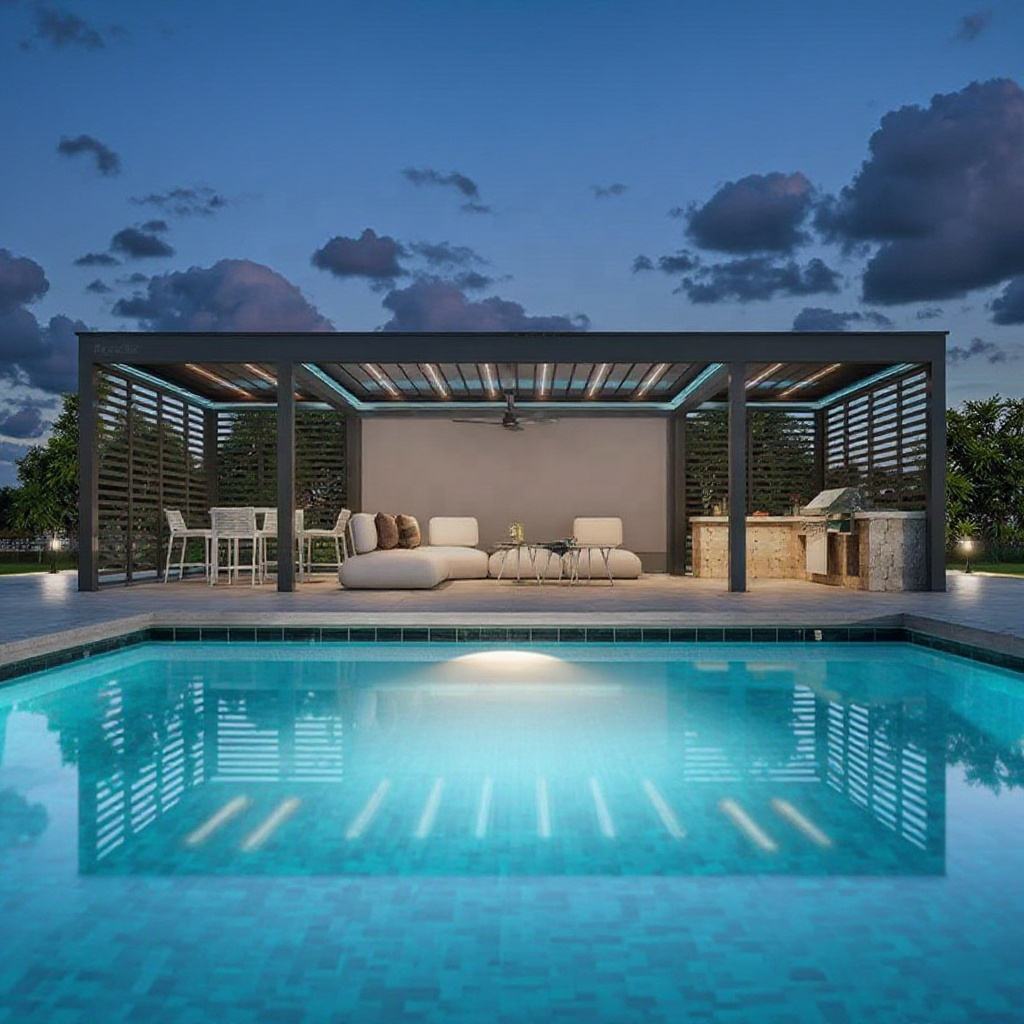 Pérgola Rectangular de Aleació - Outdoor Furniture Aluminum reseña y precio