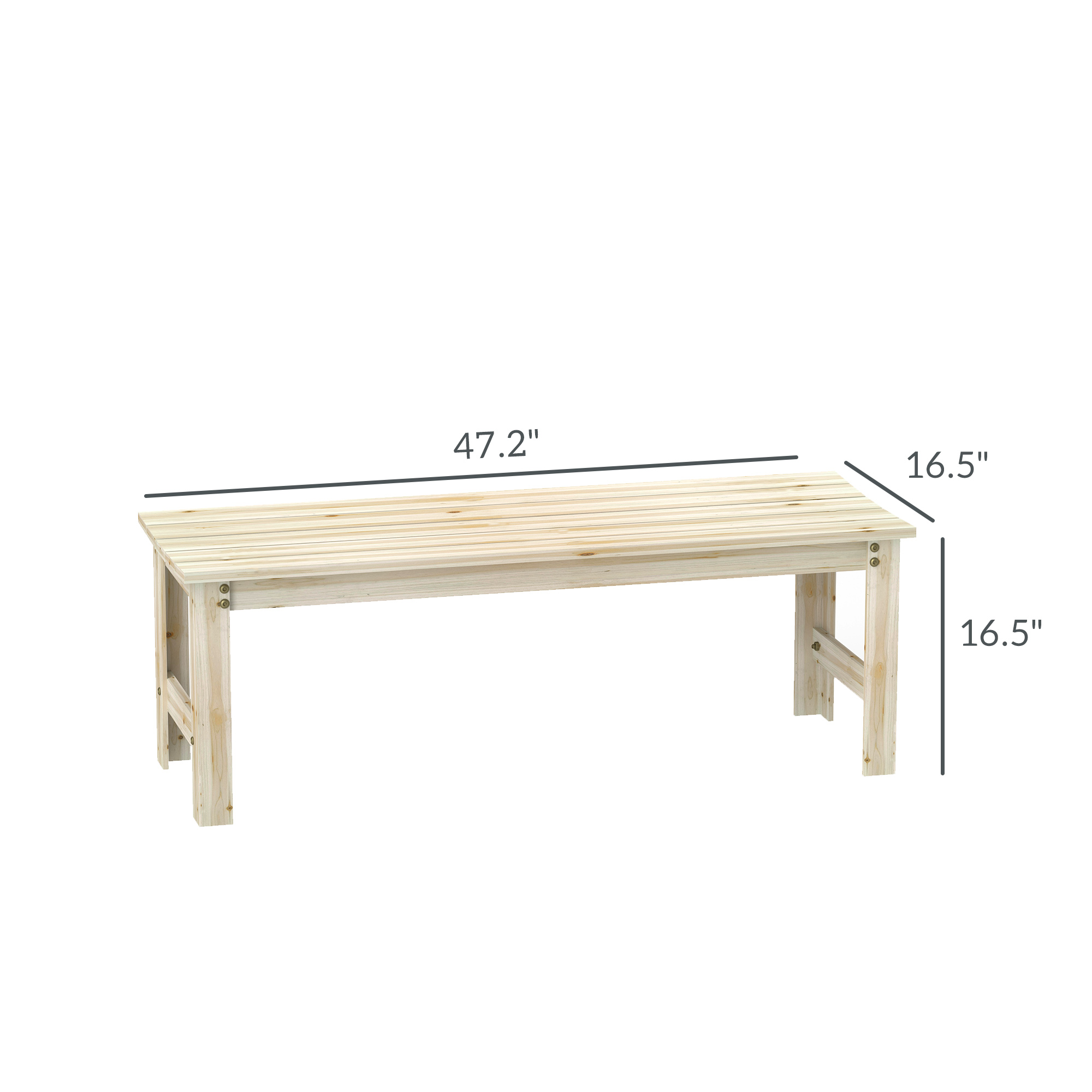 Banco de Jardín de Madera de 2 - Outdoor Furniture Bench reseña y precio