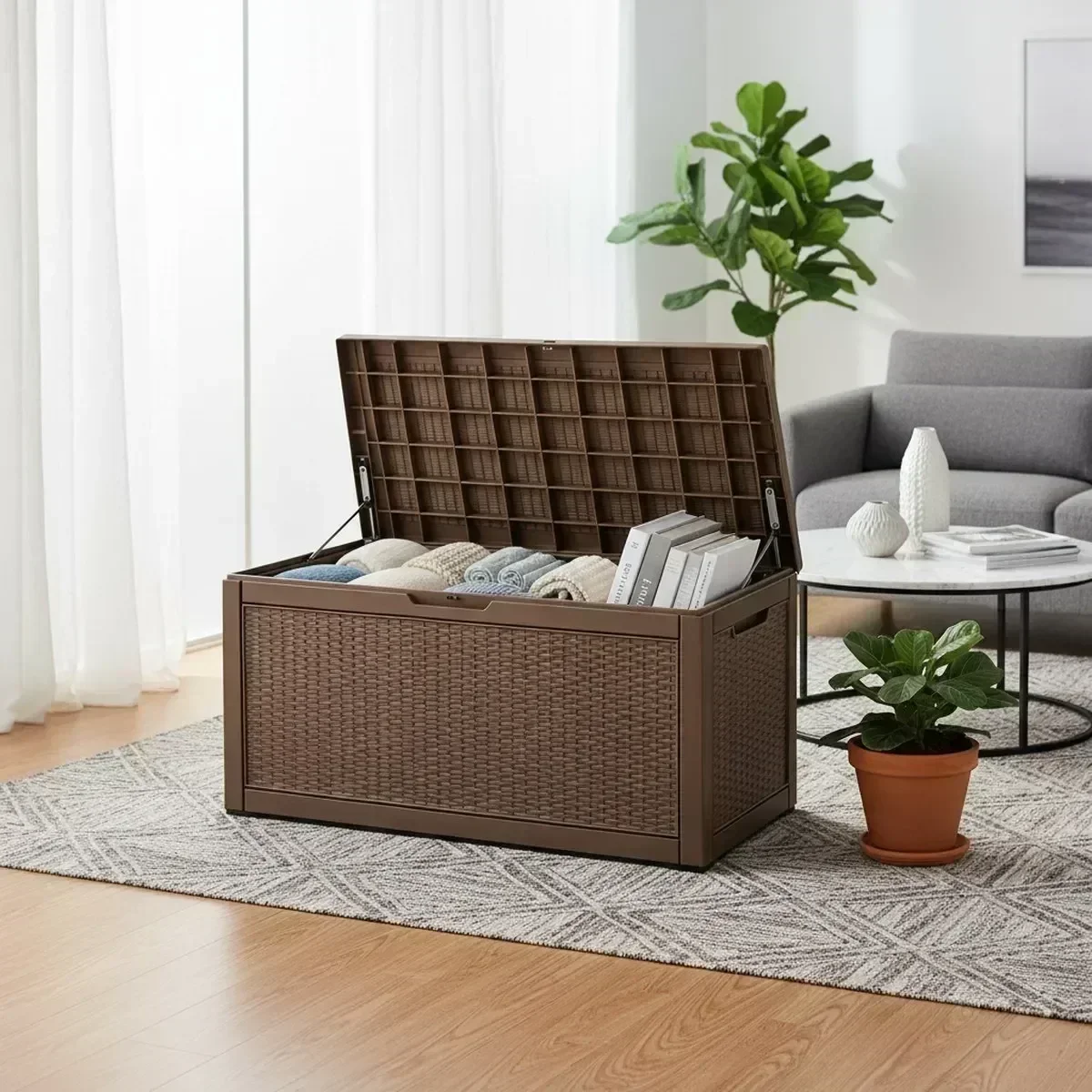 Banco de Almacenamiento Exteri - Outdoor Furniture Bench reseña y precio