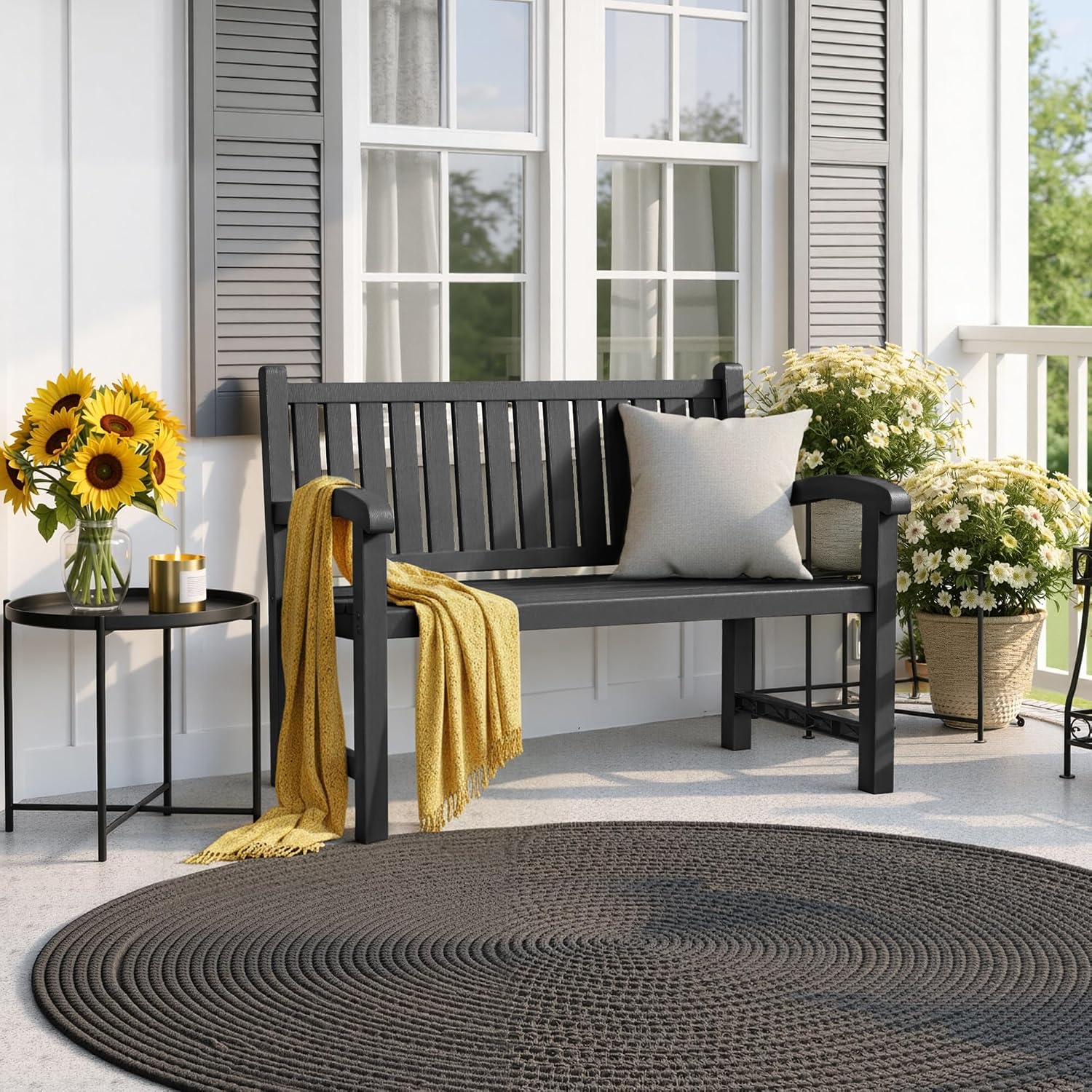 Banco de exterior para 2 perso - Outdoor Furniture Bench reseña y precio