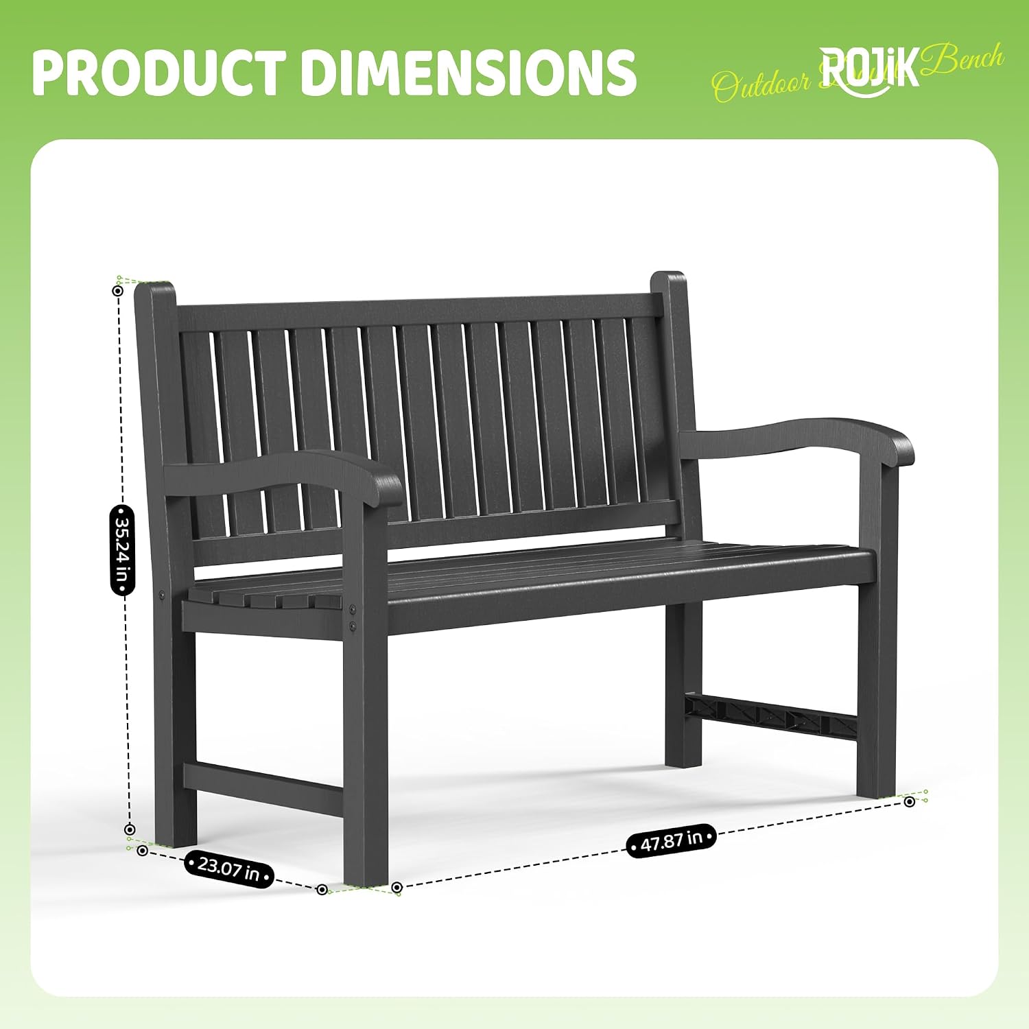 Banco de exterior para 2 perso - Outdoor Furniture Bench reseña y precio